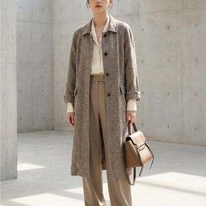 Elegant Gray Trench Coat